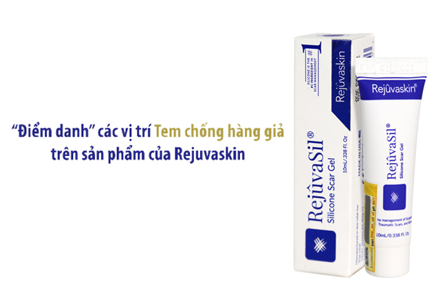 “Điểm danh” các vị trí Tem chống hàng giả  trên sản phẩm của Rejuvaskin 
