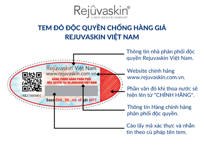 tem chống hàng giả của Rejuvaskin tem chống hàng giả của Rejuvaskin