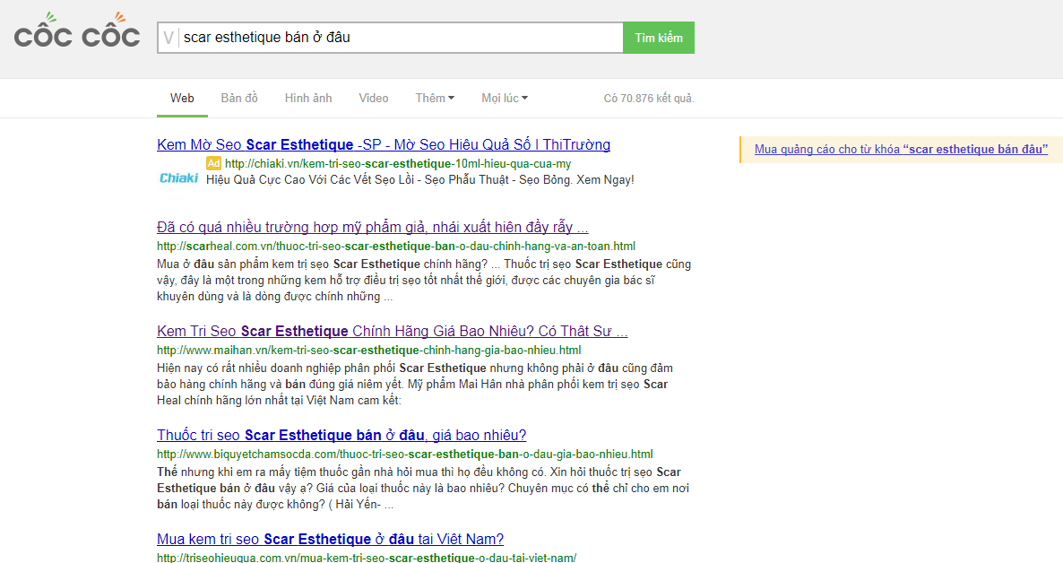 Hơn 70.000 kết quả cho câu trả lời nên mua kem làm mờ sẹo Scar Esthetique ở đâu?