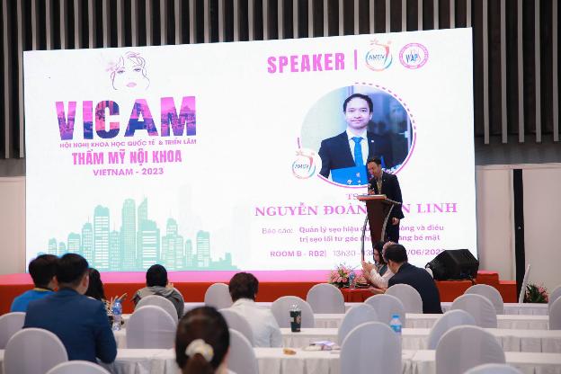 Chuyên đề báo cáo của chuyên gia Nguyễn Đoàn Tiến Linh tại Hội nghị Khoa học quốc tế và Triển lãm Thẩm mỹ nội khoa Vicam 2023