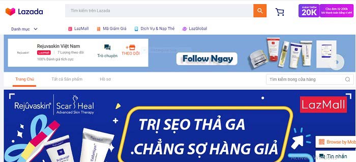 Người dùng sẽ yên tâm hơn khi mua Rejuvaskin trên LazMall Người dùng sẽ yên tâm hơn khi mua Rejuvaskin trên LazMall