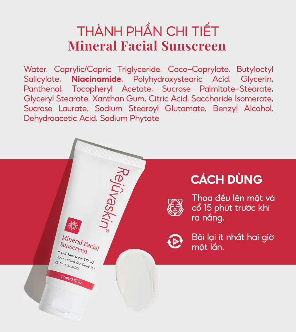 Hướng dẫn sử dụng Kem Chống Nắng Vật Lý Mineral Facial