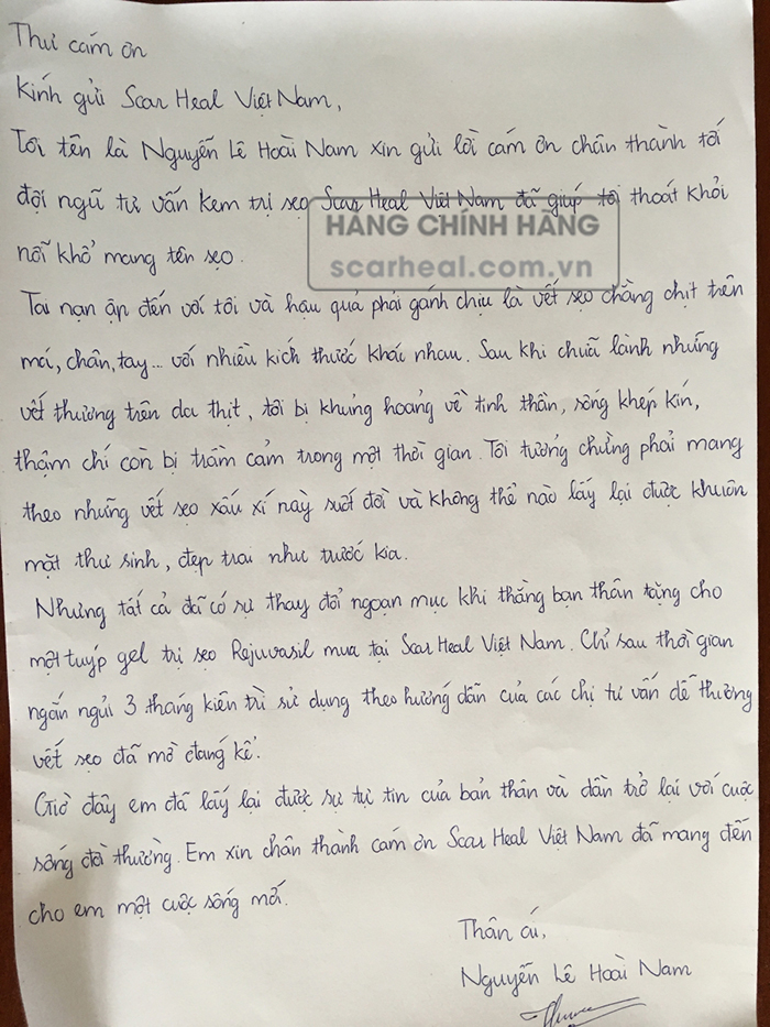 Bức thư tay viết tay đầy xúc động của chàng trai trẻ Nguyễn Lê Hoài Nam Bức thư tay viết tay đầy xúc động của chàng trai trẻ Nguyễn Lê Hoài Nam