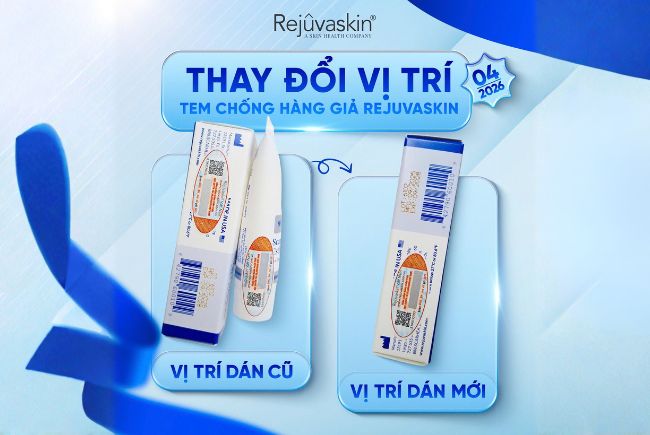 Rejuvaskin Việt Nam thông báo điều chỉnh tem chống hàng giả từ tháng 04/2026