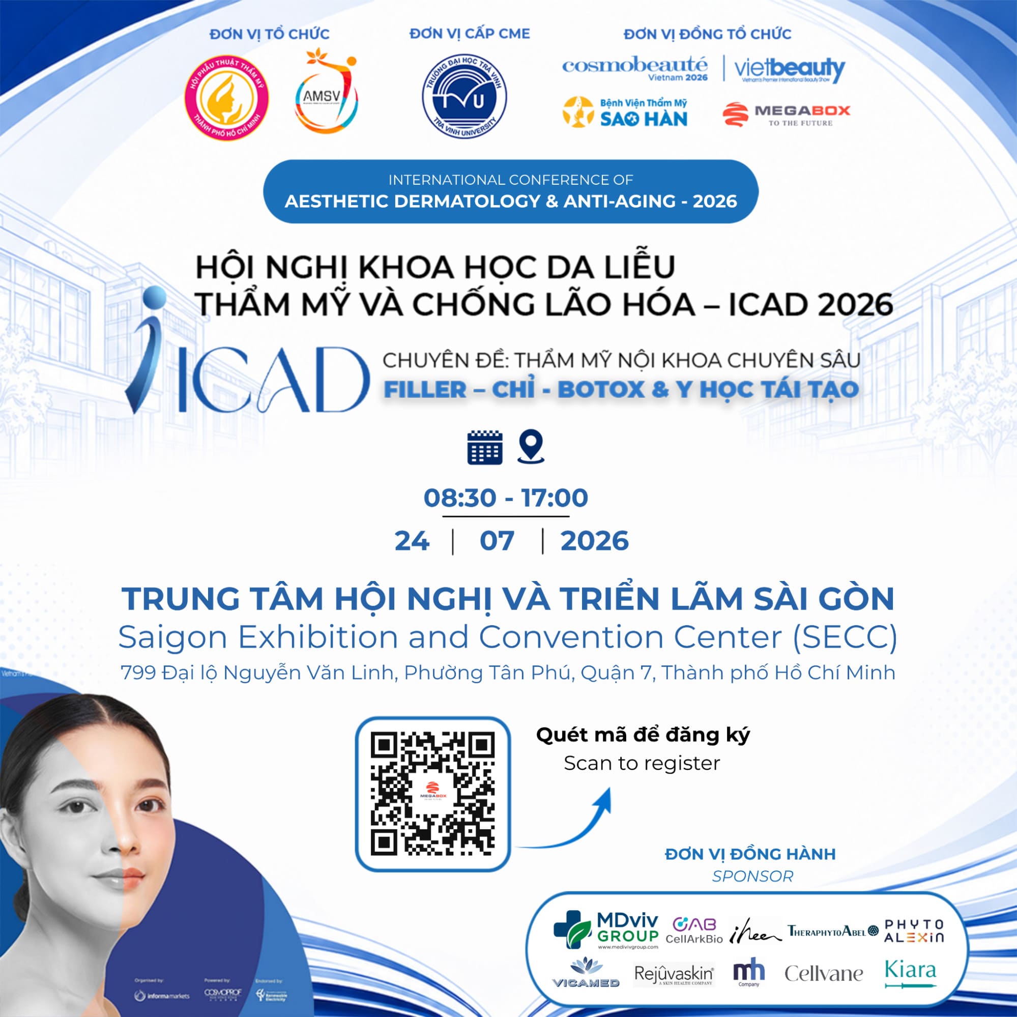 ICAD 2026 Diễn đàn khoa học cập nhật xu hướng trong Thẩm mỹ Nội khoa 
