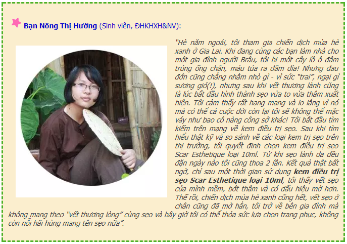 Review kem làm mờ sẹo Scar Esthetique 