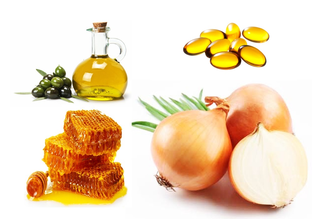 Da nhẵn mịn với hỗn hợp hành tây và dầu oliu Da nhẵn mịn với hỗn hợp hành tây và dầu oliu