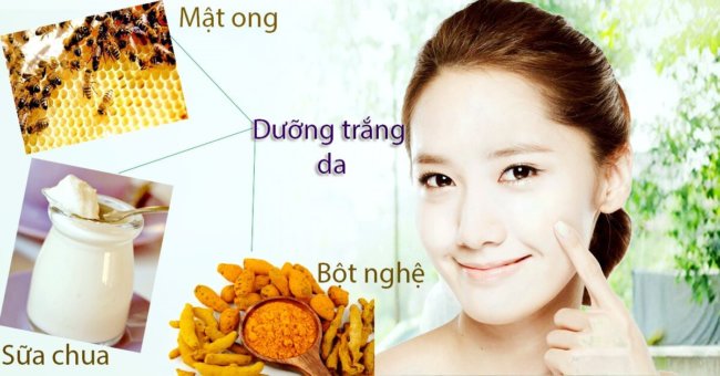 Trị sẹo bằng tinh bột nghệ, mật ong và sữa chua không đường